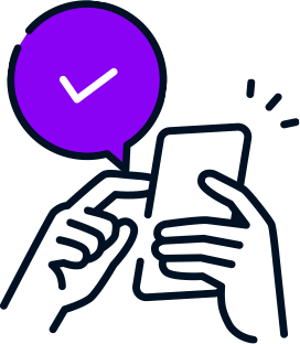 スマホでの予約のイラスト